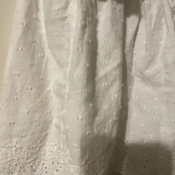 Old Navy White Swiss Dot Flutter Sleeve Tie Back Top Medium Petite - Picture 8 of 12